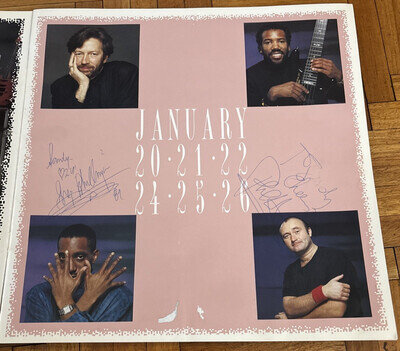 Eric Clapton Tour Programme Hand Signed Phil Collins Greg Phillinganes Autograph