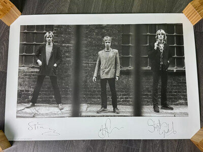 Vintage The Police Reunion Tour Sting 2007 AUTOGRAPH Fan Club Lithograph Poster