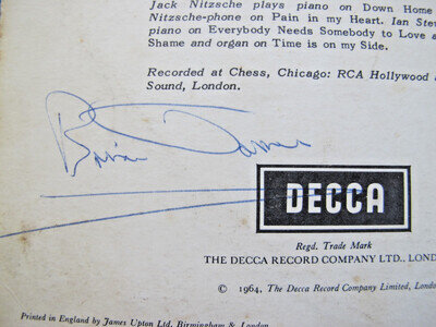 The Rolling Stones * No.2 * 1964 UK 'Mono' LP 1st Press * BRIAN JONES Signed *