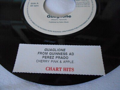 Perez Prado Guaglione ( Guinness Ad ) NM 7" Jukebox Promo Cherry Pink & Apple