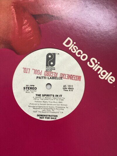 Patti Labelle - The Spirit’s In It 12” OG US Promo Pressing - Disco