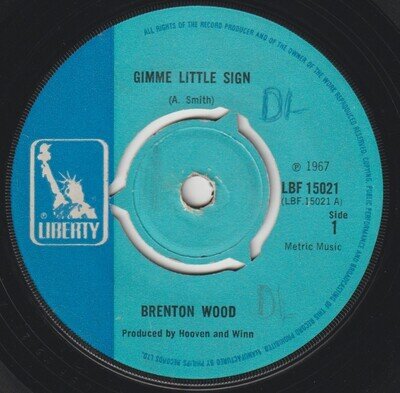 Northern BRENTON WOOD Gimme Little Sign LIBERTY 1967