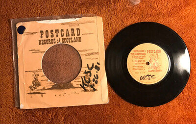 THE GO-BETWEENS I Need Two Heads 7" 45 Postcard 1980 Robert Forster 1980 tan slv