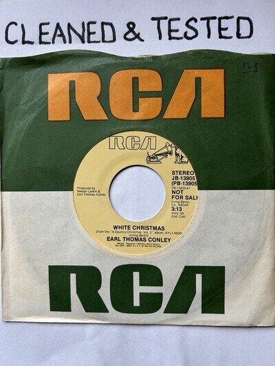 Earl Thomas Conley- White Christmas / Blue Christmas 7” RCA JB13905 1984 PROMO