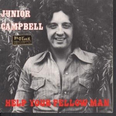 Junior Campbell Help Your Fellow Man 7" vinyl Belgium Deram 1973 pic sleeve has