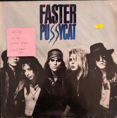 Faster Pussycat Self Titled Vinyl Record VG/VG 960730-1 1987