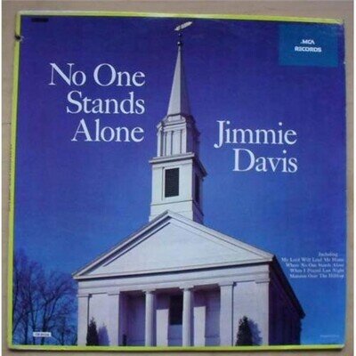 JIMMIE DAVIS NO ONE STANDS ALONE LP 1980'S ISSUE WITH THE ANITA KERR SINGERS(SAW