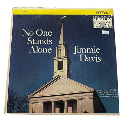 Jimmie Davis - No One Stands Alone - VL 3676 Vinyl Record LP