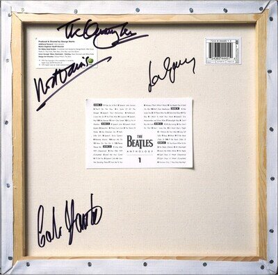 BEATLES Anthology VINYL LP Colin Hanton John Duff Lowe Garry +1 Autograph SIGNED