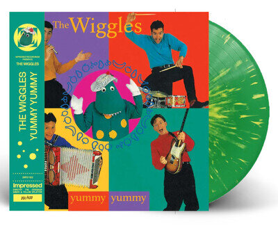 The Wiggles Yummy Yummy Dorothy The Dinosaur Green/Yellow Splatter Vinyl LP NEW