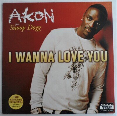 AKON feat SNOOP DOGG - I WANNA LOVE YOU 12" VINYL 2007 *VG+/G+*