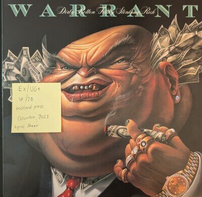 Warrant-Dirty Rotten Filthy Stinking Rich Vinyl Record EX/VG+ 180G 2023