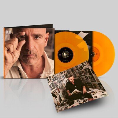 Eros Ramazzotti A Storia Must Double Vinyl LP Orange Signed