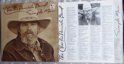 THE CHARLIE DANIELS BAND SIMPLE MAN 1989 NEAR MINT LP LYRIC INNER