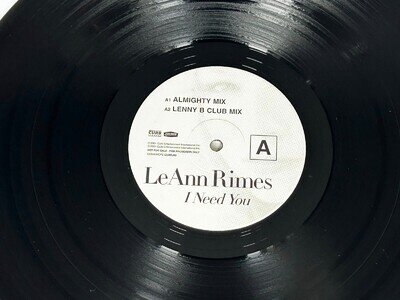 LEANN RIMES I Need You/ Sittin On Top Of The World UK 4-Track PROMO 12" Curb