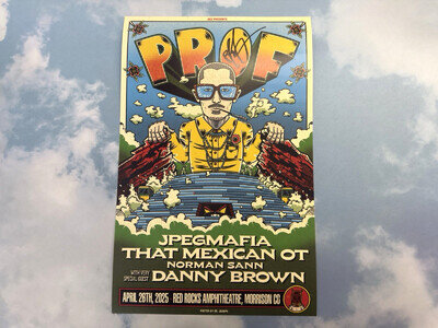 PROF Tour Poster Signed 11x17 autograph Red Rocks Amphitheatre April 26 2025