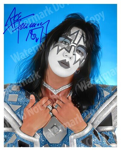 KISS Ace Frehley Autograph 8x10 Photo - Signed Reprint Vintage KISS Memorabilia