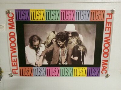 Fleetwood Mac Tusk 24x36 Vintage 1979 Double Sided Promo Poster Warner Bros Rare