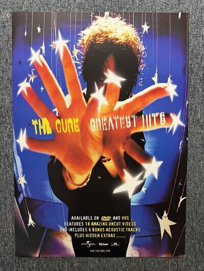 RARE ORIG 76x51cm LARGE BILLBOARD POSTER - THE CURE “GREATEST HITS” 2001
