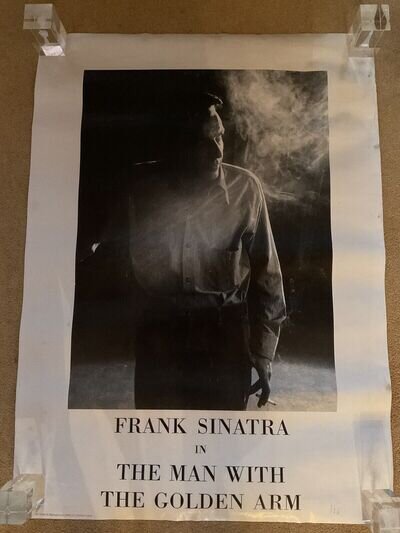 Rare Frank Sinatra poster “man with the Golden Arm” ~ 89cm X 64cm