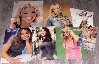 Britney Spears Rare Old Magazine + Posters Excellent Condition