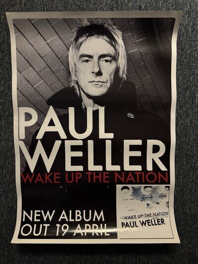 RARE 71x51cm VINTAGE BILLBOARD/RECORD STORE POSTER - PAUL WELLER - WUTN (2009)