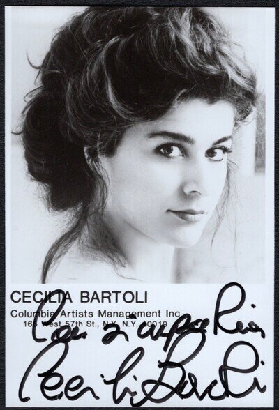 Cecilia Bartoli Mezzo Soprano Opera Singer Autograph - Columbia Management Photo