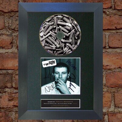 #50 ARCTIC MONKEYS Album Signed CD COVER MOUNTED A4 Autograph Repro Print