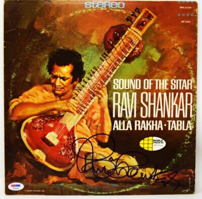 RAVI SHANKAR Signed Autographed "Sound Of The Sitar" Album LP w/ Vinyl PSA/DNA