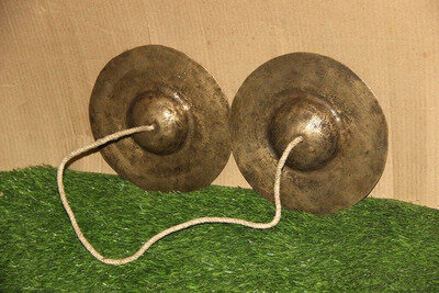 MUSICAL Hand MANJIRA Instrument Vintage Brass Pair Handcrafted Old Original