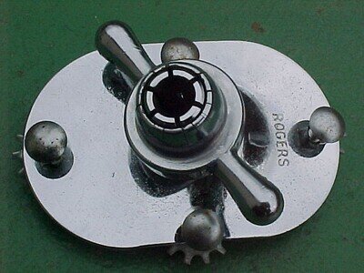 ROGERS SwivoMatic short 60 degree angle bass drum plate #2 w/cast collet + bolts