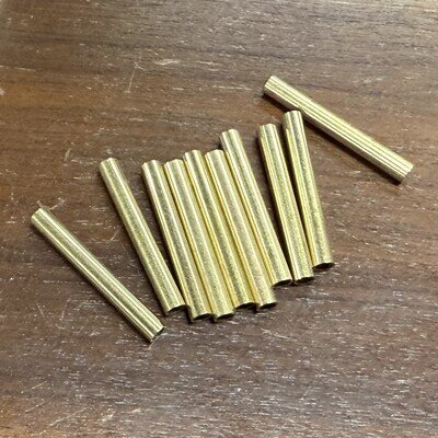 10 Pcs Brass Tubing 1.25" Long, 5/32" OD, For Player Piano Repair/Restoration