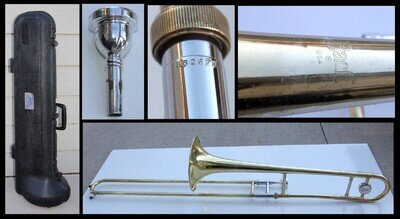 Vintage 1978 Selmer Co Vincent Bach Trombone w Mouthpiece & Case Serial # B32620