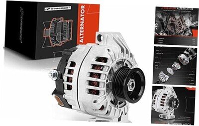 Alternator Compatible with Hummer H3 2006 L5 3.5L, 130A 12V 6-Groove Pulley