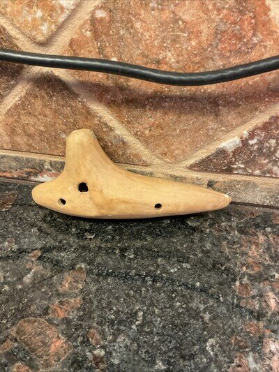 Ocarina Flute Instrument Clay 11 Hole Sweet Potato Vintage Beige