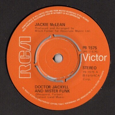 Jackie McLean - Doctor Jackyll And Mister Funk, 7", (Vinyl)