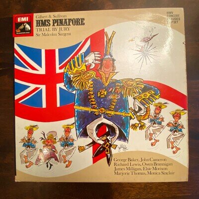 HMS Pinafore & Trial By Jury Quality Vinyl 2 x LP EMI Gilbert & Sullivan Concert