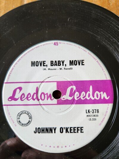 Johnny O'Keefe "Move, Baby, Move" 1963 LEEDON Oz 7" 45rpm