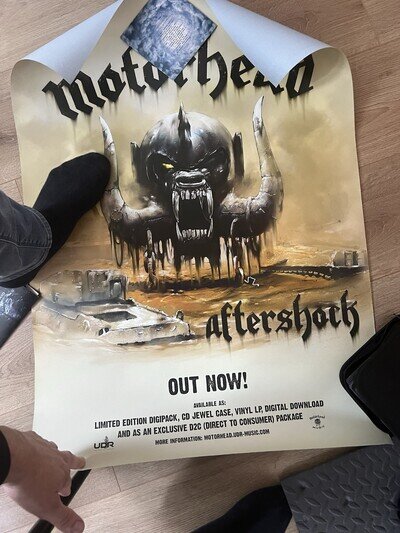 Motörhead Record Store Rare Promo Aftershocks Poster