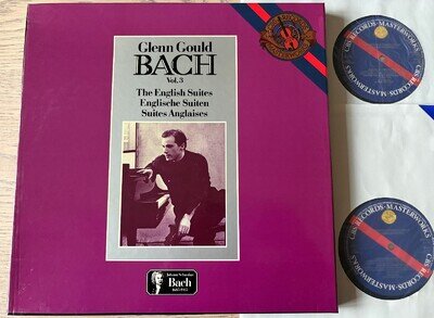 CBS M2 39682 BACH ENGLISH SUITES PIANO 2LP GOULD 1985 EX DIG REMASTERED HOLLAND