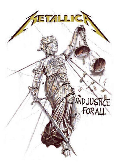 METALLICA justice for all premium fabric poster
