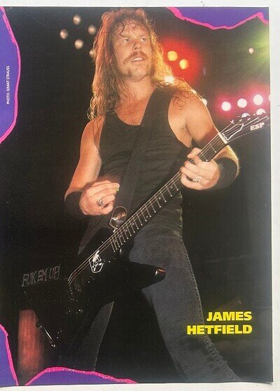 JAMES HETFIELD - 1992 Full page USA magazine poster METALLICA