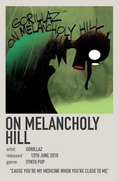 GORILLAZ POSTER/PRINT/FAN ART WALL DECOR A3 SIZE!