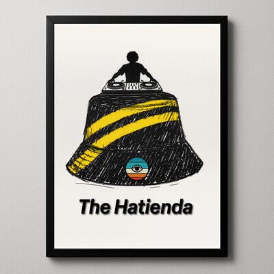 Hacienda Poster – Hatienda Wall Art – Famous Music Venues Print - A3 Framed
