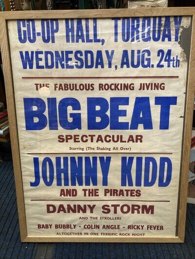 The Big Beat And Jonny Kid And The Pirates Original Concert Poster
