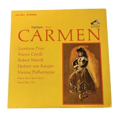 Bizet: Carmen Highlights LP Leontyne Price Franco Corelli Vienna Philharmonic
