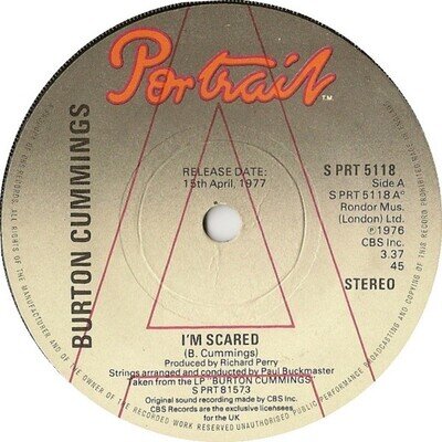 Burton Cummings - I'm Scared, 7", (Vinyl)