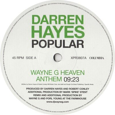 Darren Hayes - Popular, 12", (Vinyl)