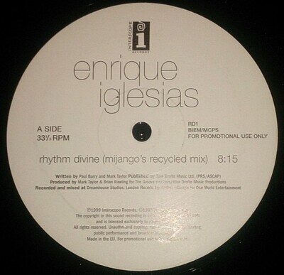 Enrique Iglesias - Rhythm Divine, 12", (Vinyl)