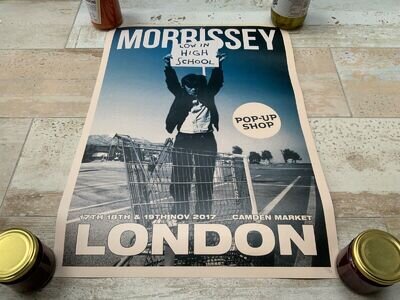 Morrissey LOW IN HIGH SCHOOL rare promotional poster from pop up shop THE SMITHS